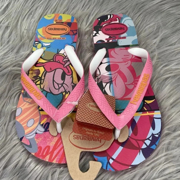 Havaianas Disney Minnie Mouse & Daisy Flip Flops Womens Size 6/7 Sandals New - Picture 3 of 6